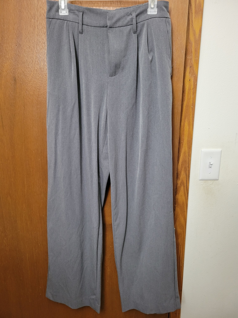 a new day Gray Pleated Women's Dress Pants